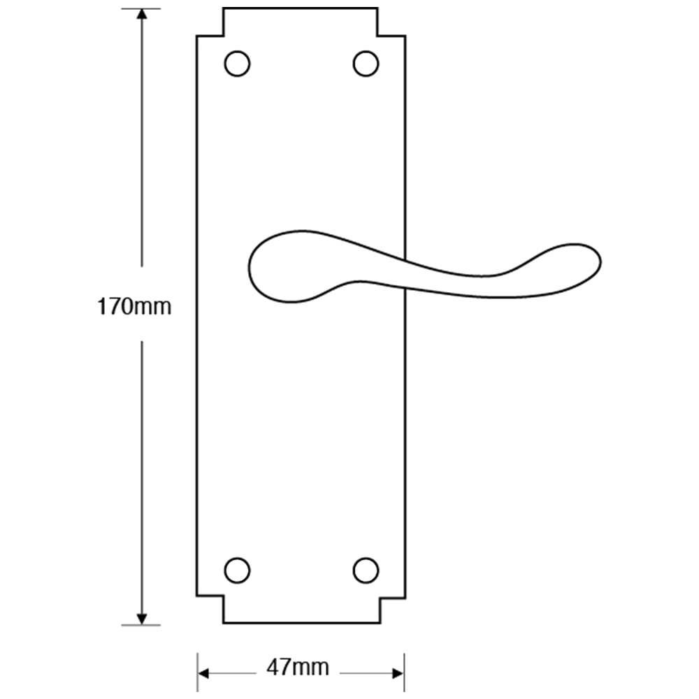 ASEC Birkdale Plate Mounted Lever Furniture