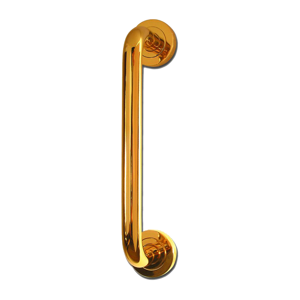 ASEC Bolt Fix Round Rose Polished Brass Pull Handle