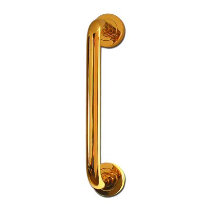 ASEC Bolt Fix Round Rose Polished Brass Pull Handle