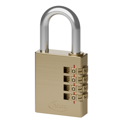 ASEC Brass Open Shackle Combination Padlock