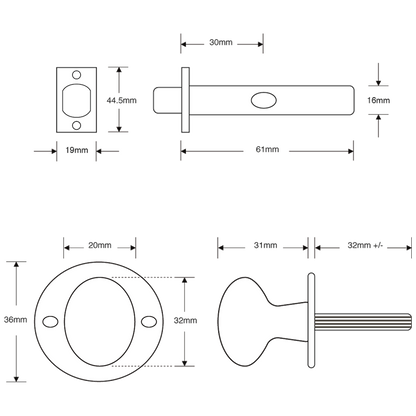 ASEC Door Security Rack Bolt & Turn