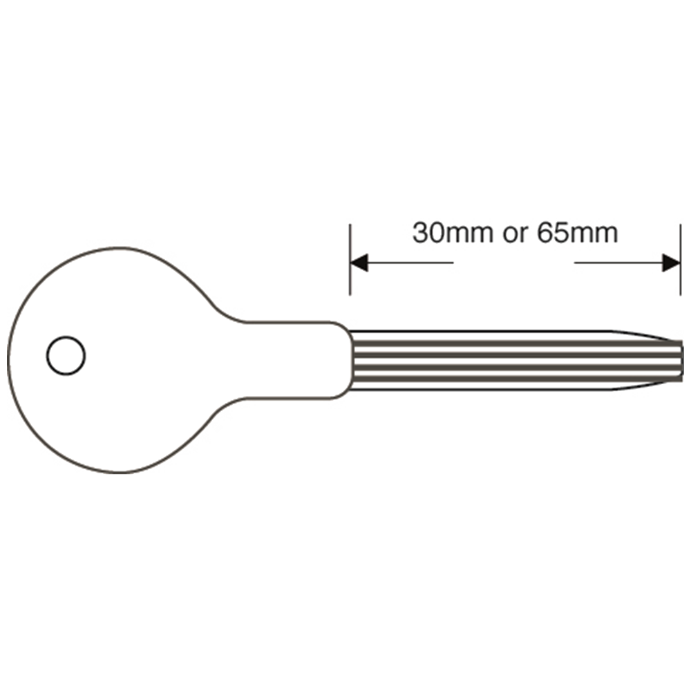 ASEC Door Security Rack Bolt Key