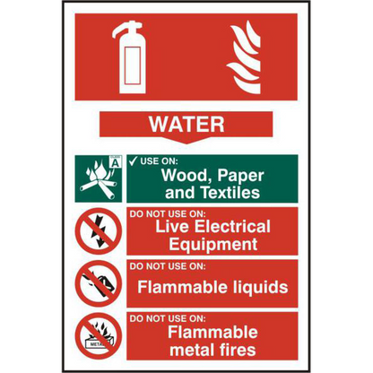 ASEC Fire Extinguisher 200mm x 300mm PVC Self Adhesive Sign