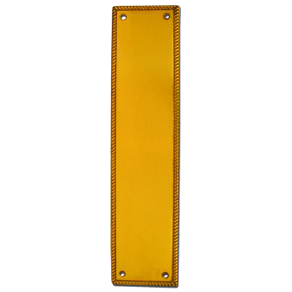 ASEC Georgian 73mm Wide Polished Brass Finger Plate
