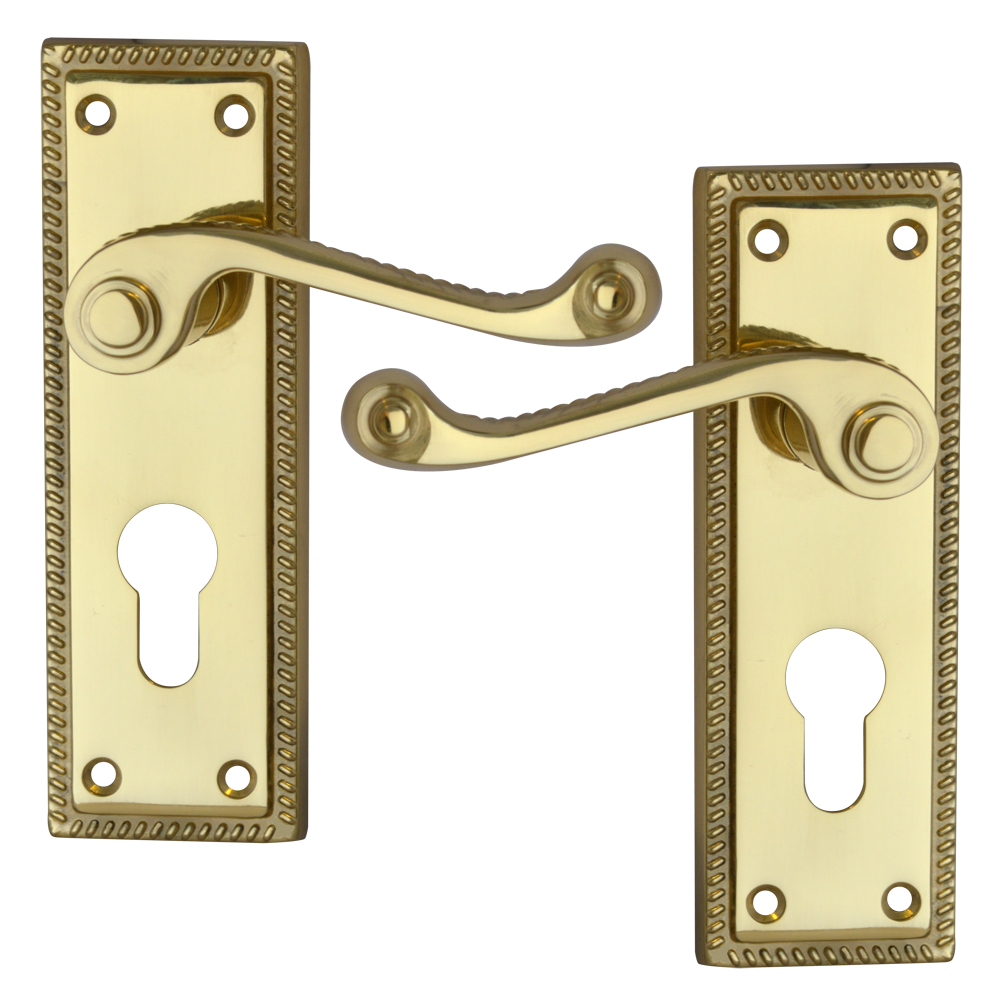 ASEC Georgian Plate Mounted Lever Lock Furniture