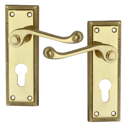 ASEC Georgian Plate Mounted Lever Lock Furniture