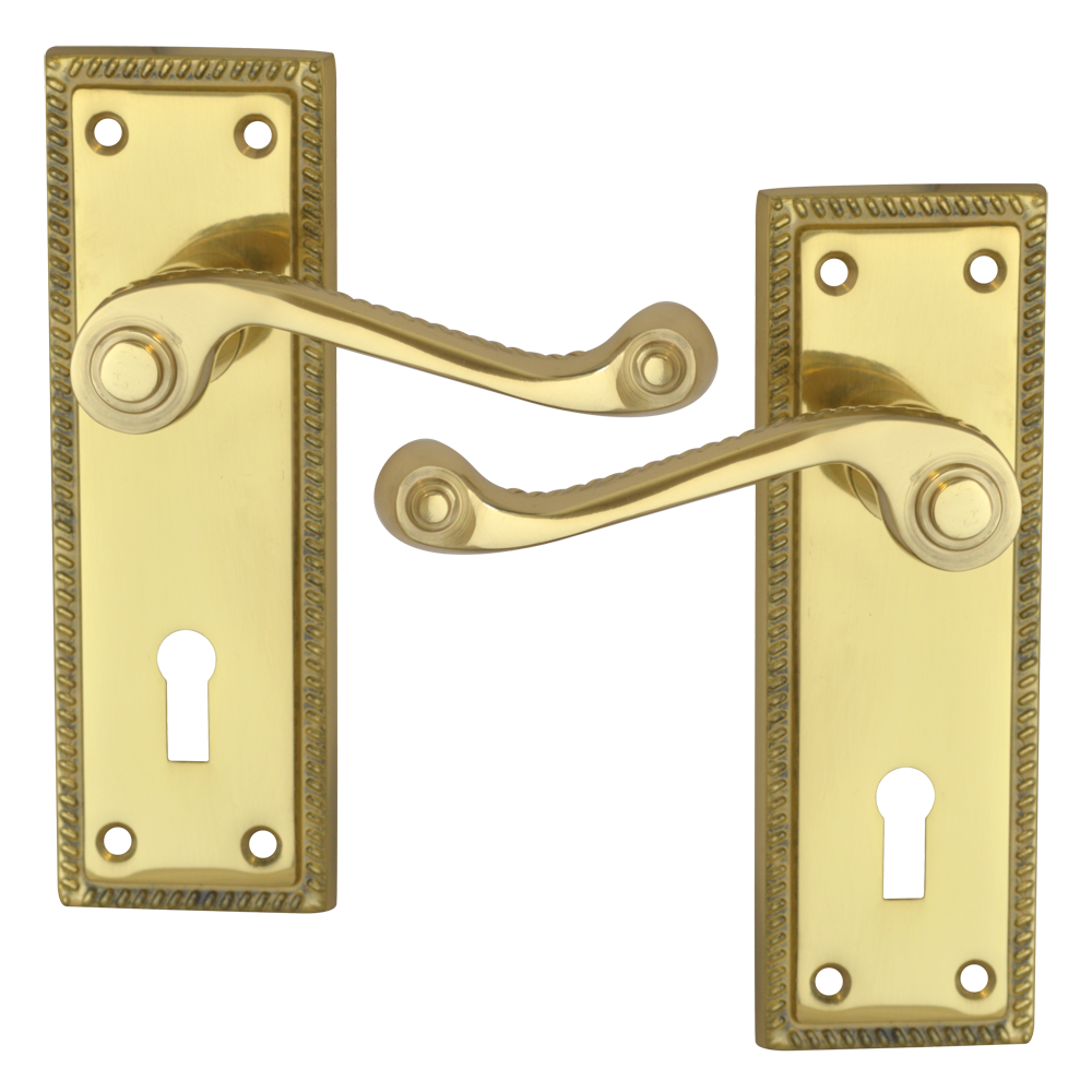 ASEC Georgian Plate Mounted Lever Lock Furniture