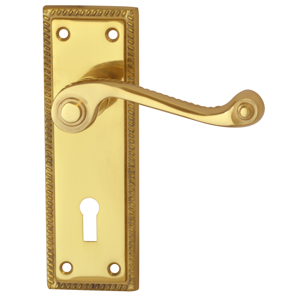 ASEC Georgian Plate Mounted Lever Lock Furniture