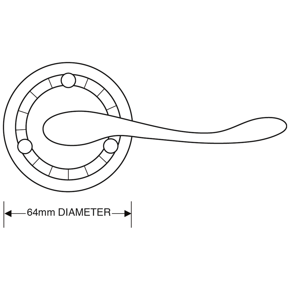 ASEC Georgian Round Rose Lever Latch Furniture