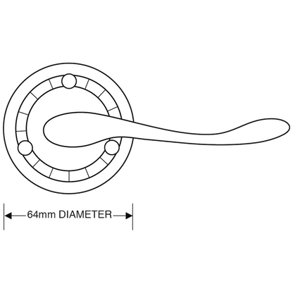 ASEC Georgian Round Rose Lever Latch Furniture