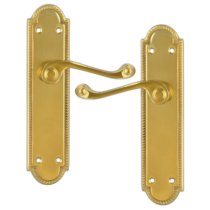 ASEC Georgian Shaped Plate Mounted Lever Furniture
