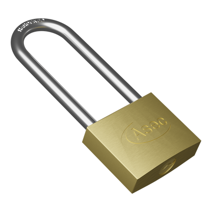 ASEC KD Long Shackle Brass Padlock