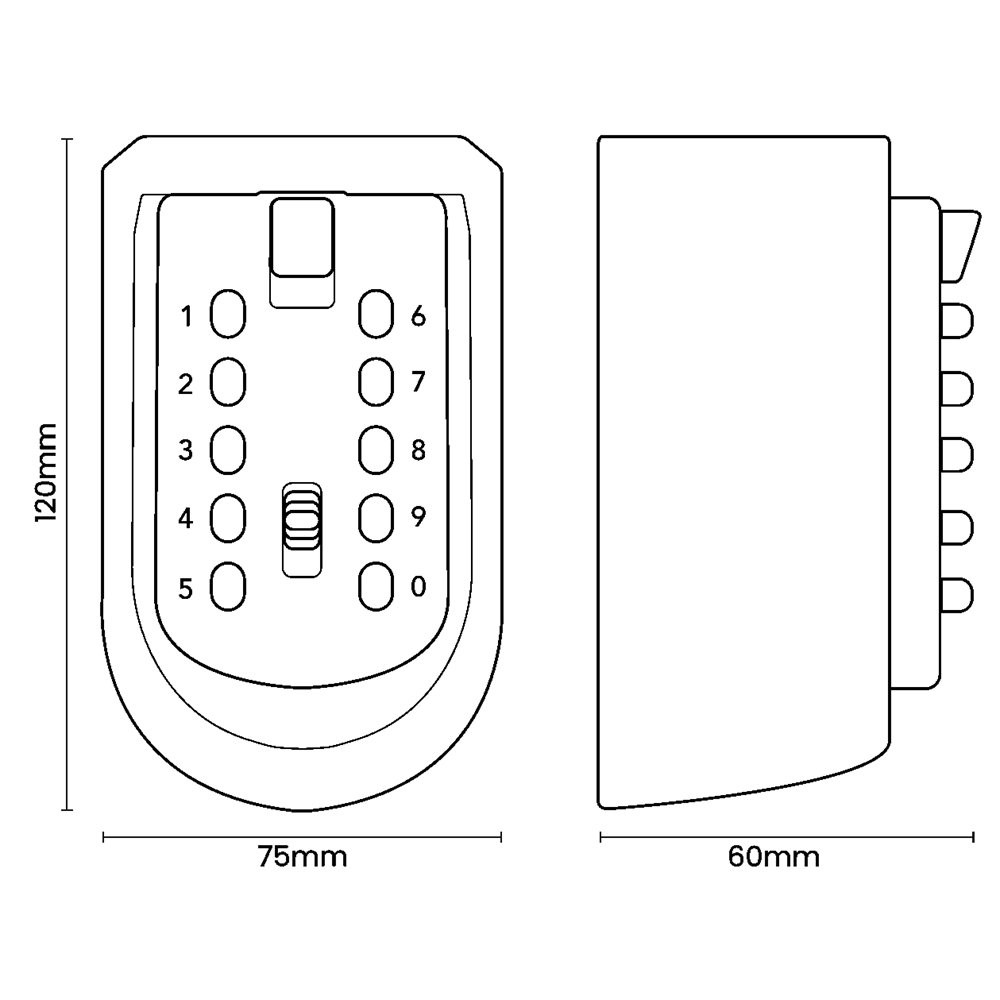 ASEC 6 Key Key Safe Complete With Cover