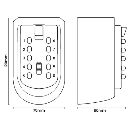 ASEC 6 Key Key Safe Complete With Cover