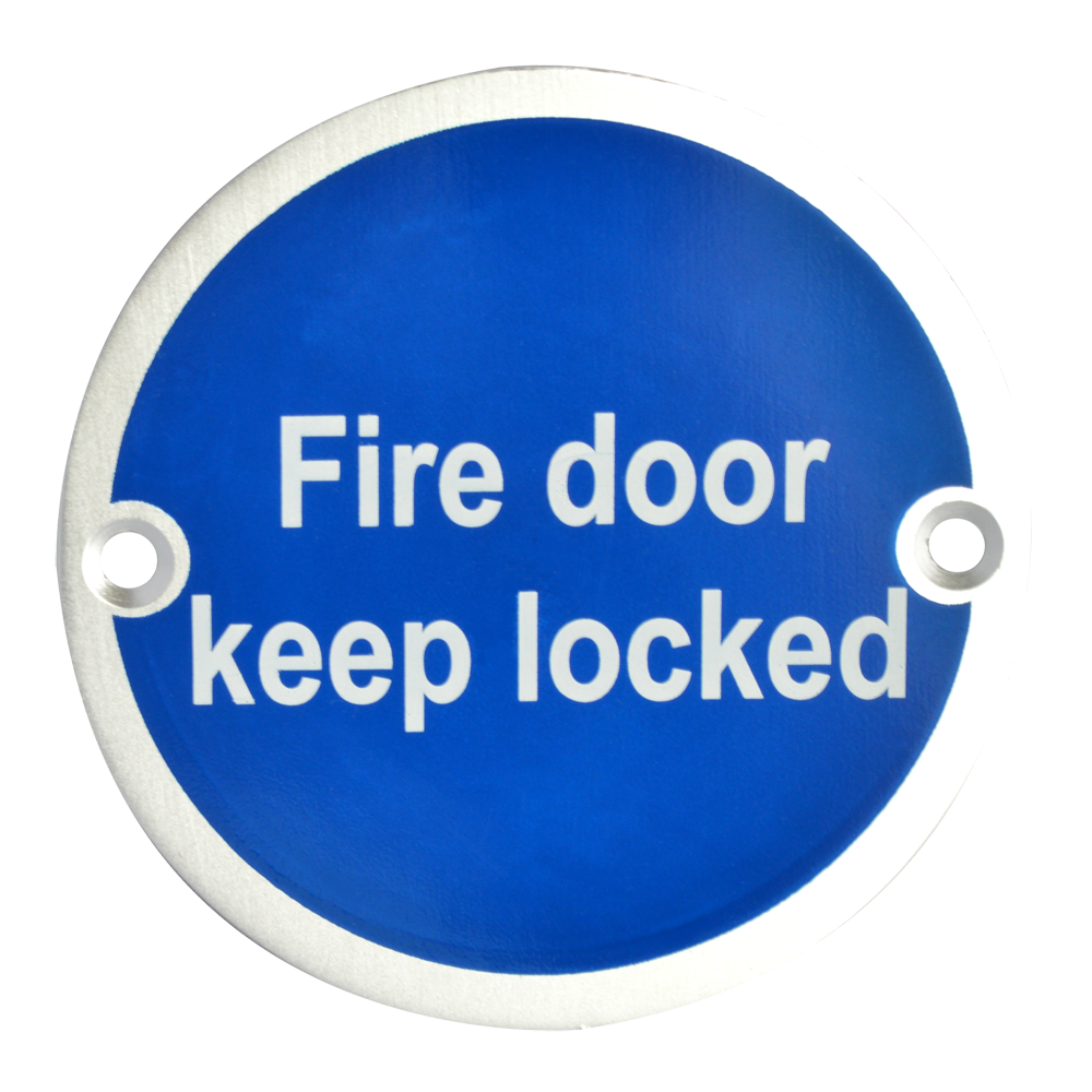 ASEC Metal Fire Door Keep Locked Sign