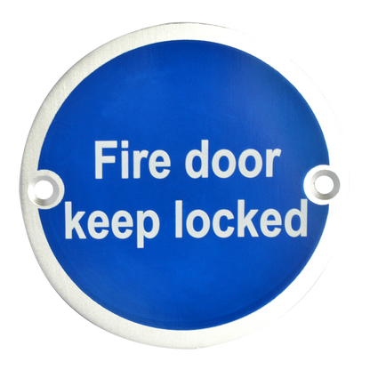 ASEC Metal Fire Door Keep Locked Sign