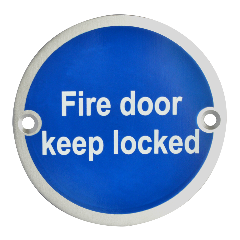 ASEC Metal Fire Door Keep Locked Sign