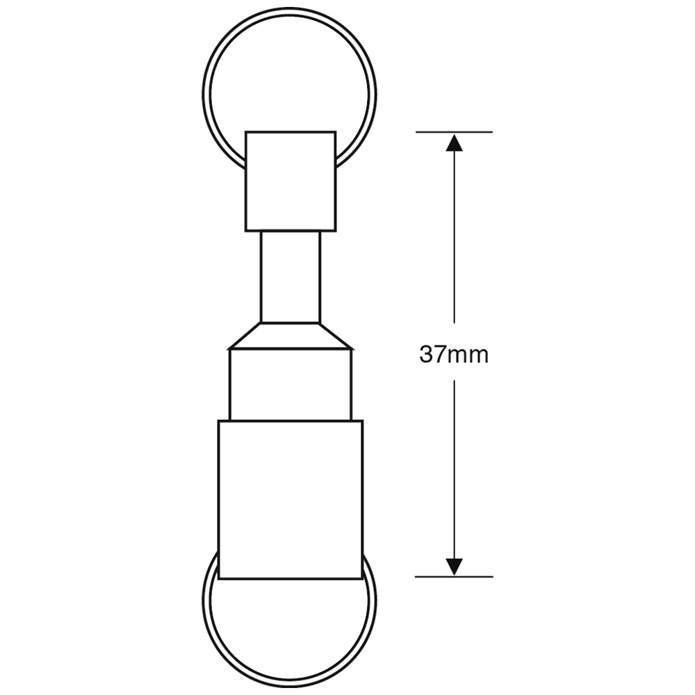 ASEC Metal Pull Apart Key Ring