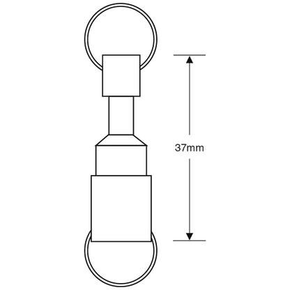 ASEC Metal Pull Apart Key Ring
