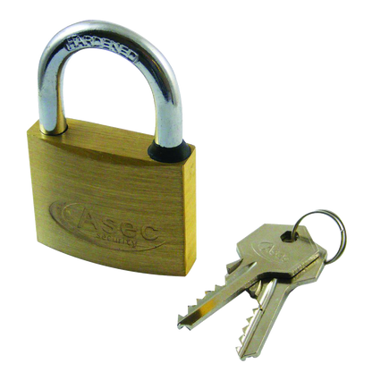 ASEC MK Open Shackle Brass Padlock
