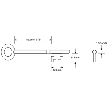 ASEC Pre-Cut FB1 Key To Suit Marsden Fire Brigade Locks