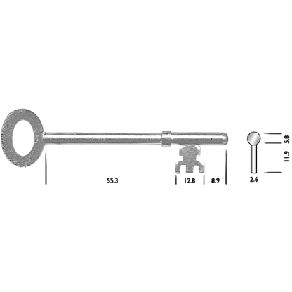ASEC Pre-Cut FB2 Key To Suit Marsden Fire Brigade Locks