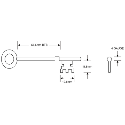 ASEC Pre-Cut FB2 Key To Suit Marsden Fire Brigade Locks