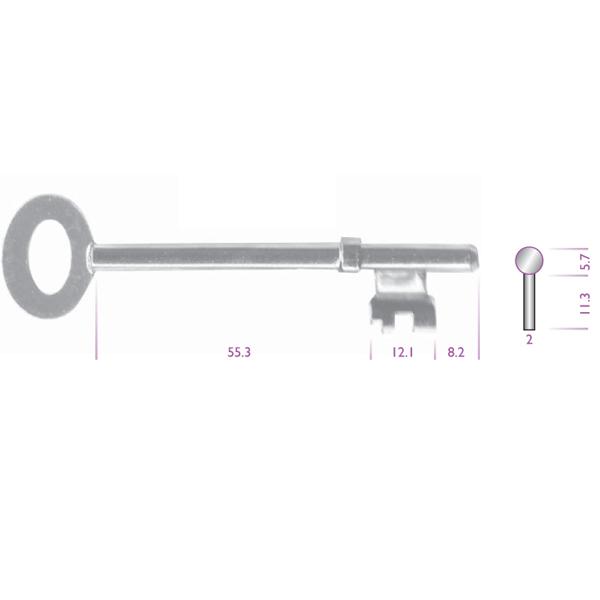 ASEC Pre-Cut FB4 Key To Suit Marsden Fire Brigade Locks