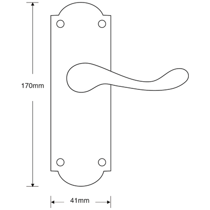ASEC Oakley Plate Mounted Lever Furniture
