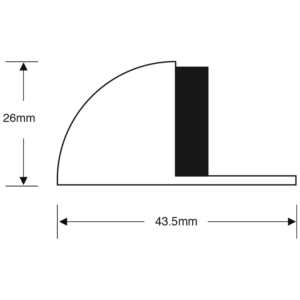 ASEC Oval Stainless Floor Door Stop