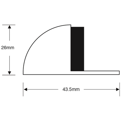 ASEC Oval Stainless Floor Door Stop