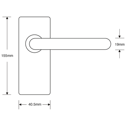 ASEC Plate Mounted Aluminium Lever Furniture