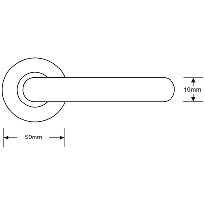 ASEC Round Rose Aluminium Sprung Lever Furniture