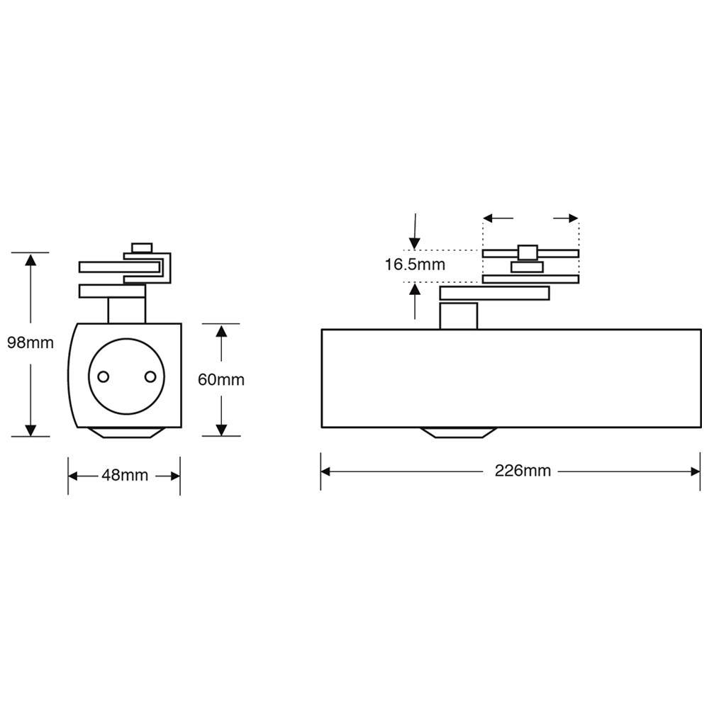 ASEC Size 3-5 Overhead Door Closer