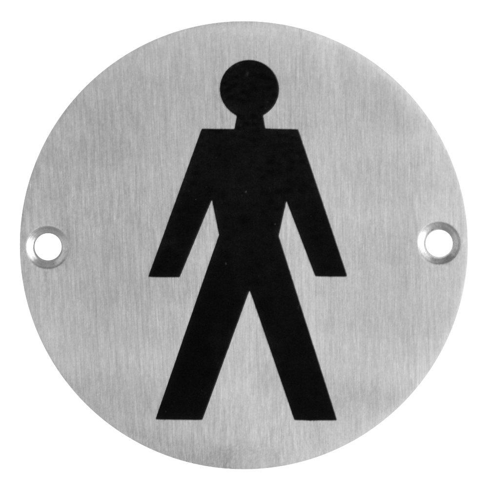 ASEC Stainless Steel Metal Toilet Door Sign