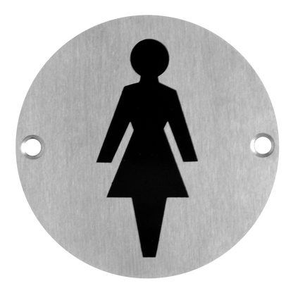ASEC Stainless Steel Metal Toilet Door Sign