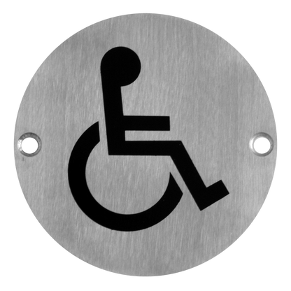 ASEC Stainless Steel Metal Toilet Door Sign