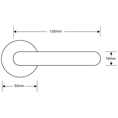 ASEC Stainless Steel Round Rose Lever Furniture