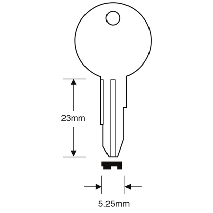 ASEC SY100 Window Key To Suit Strebor