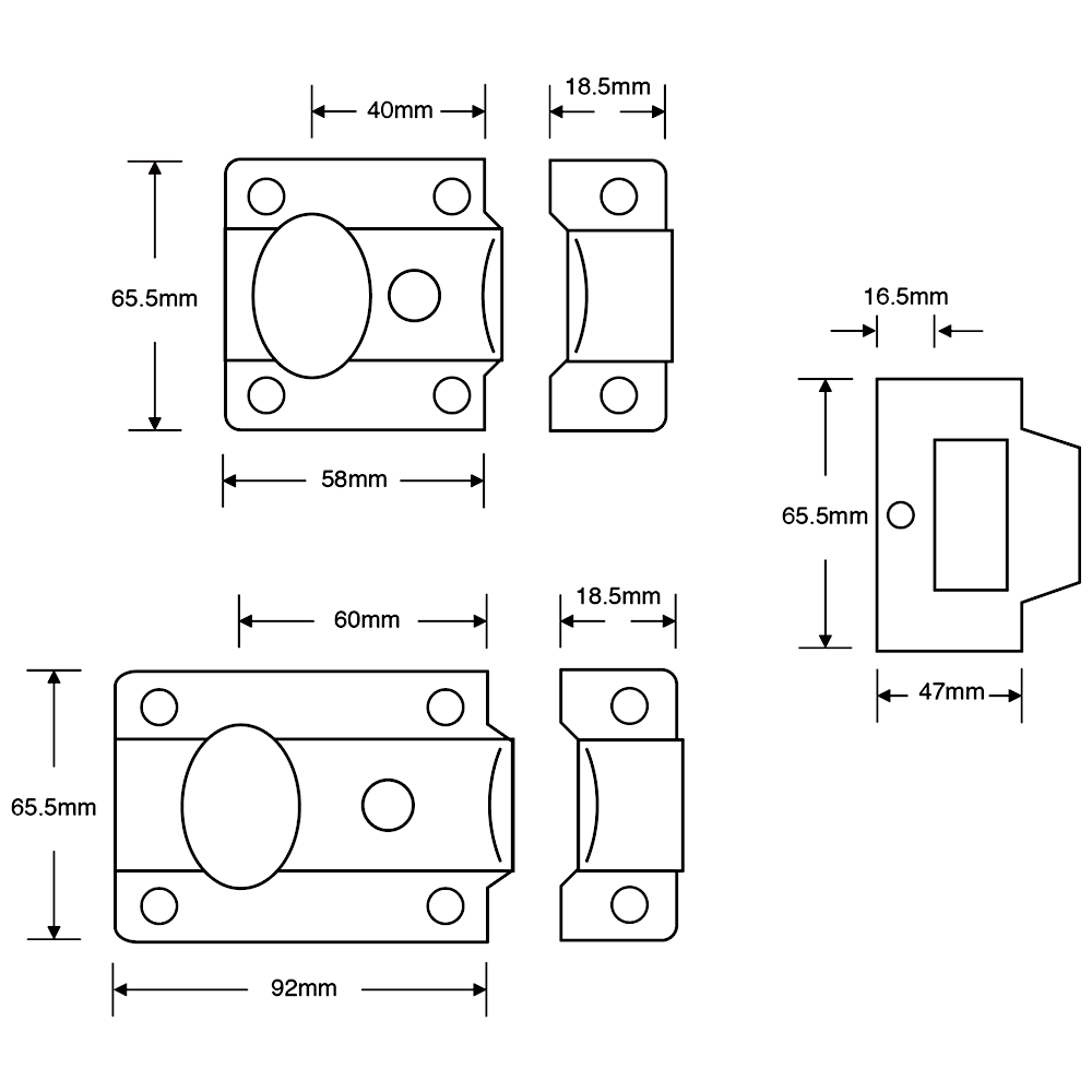 ASEC Traditional Non-Deadlocking Nightlatch