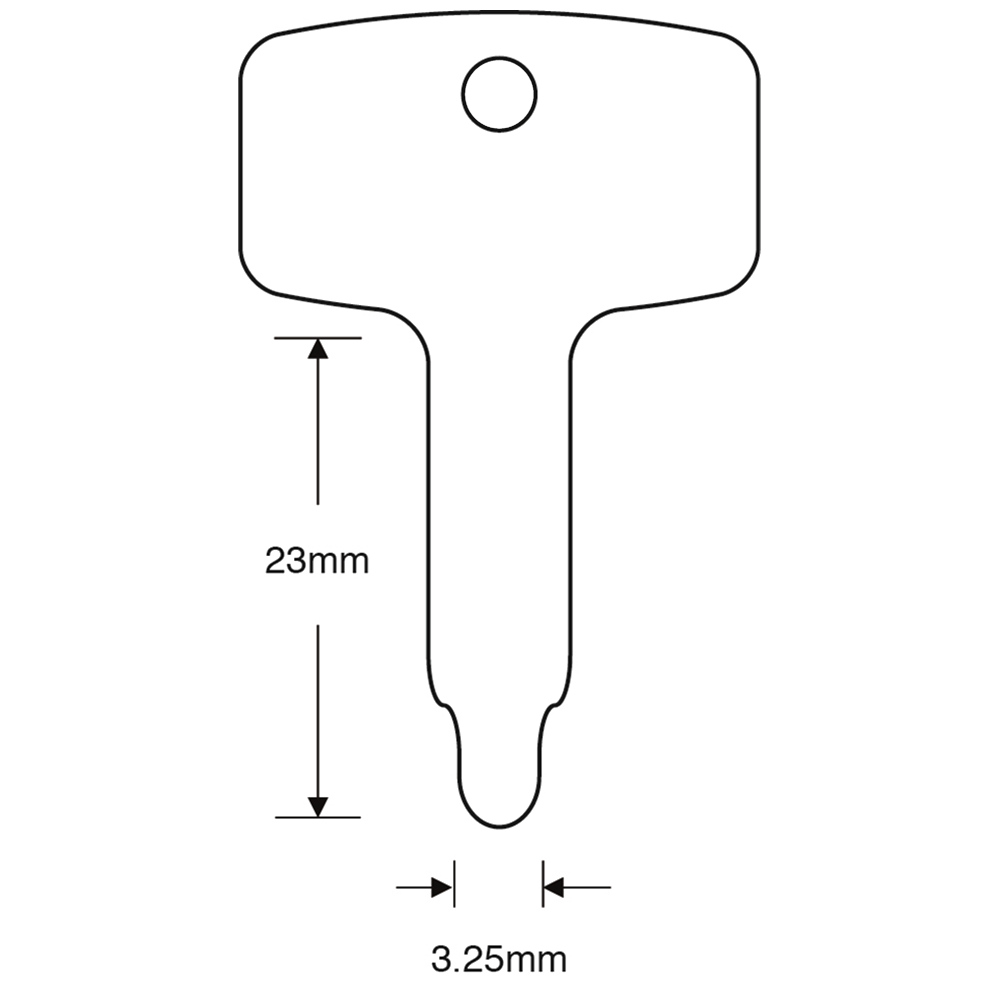 ASEC TS7279 Era Flat Window Key