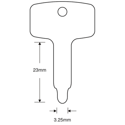 ASEC TS7279 Era Flat Window Key