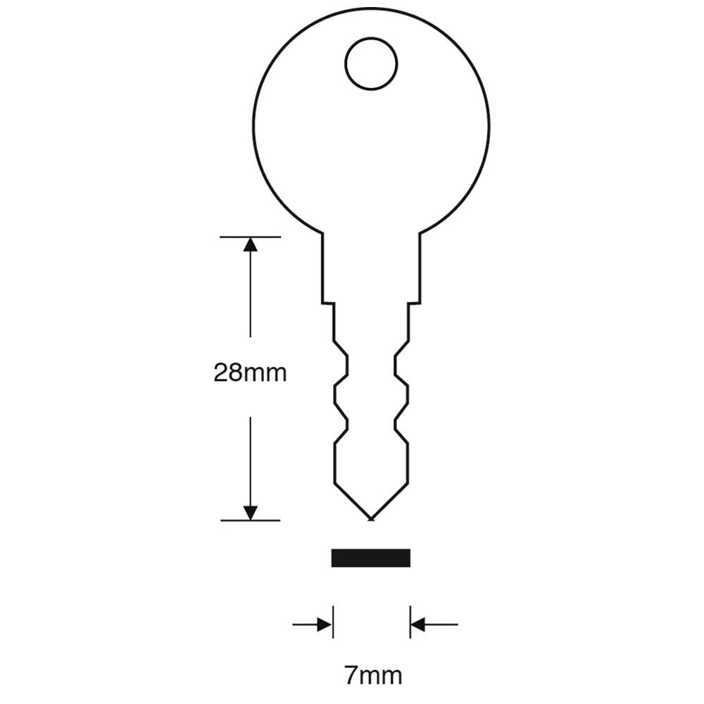 ASEC TS7279 Winlock Window Key