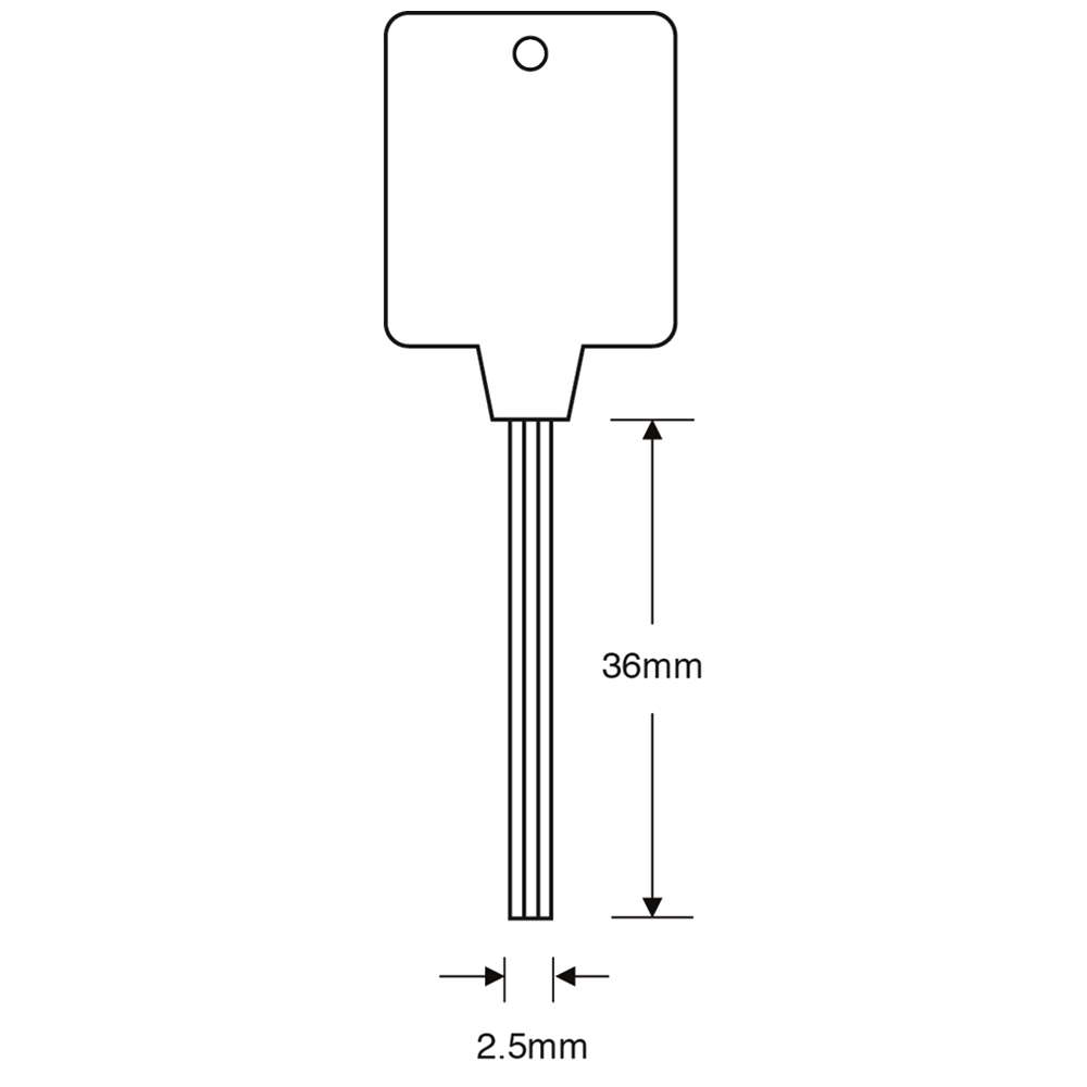 ASEC TS7451 White Plastic Head Avocet WMS Window Key
