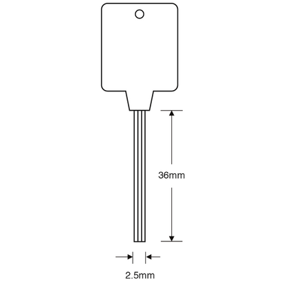 ASEC TS7451 White Plastic Head Avocet WMS Window Key