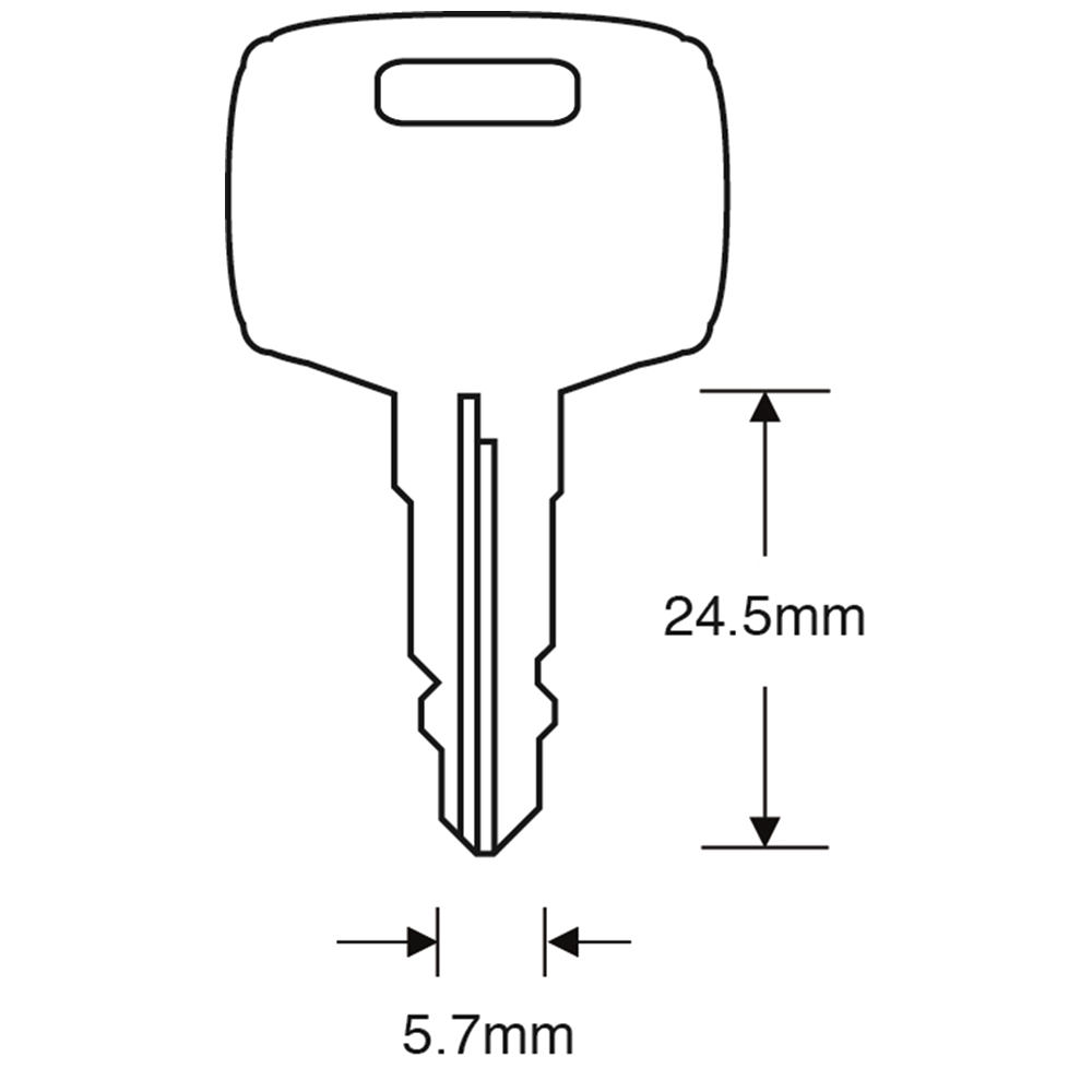ASEC TS7477 Laird Window Key