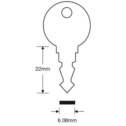 ASEC TS7534 Hoppe Window Key
