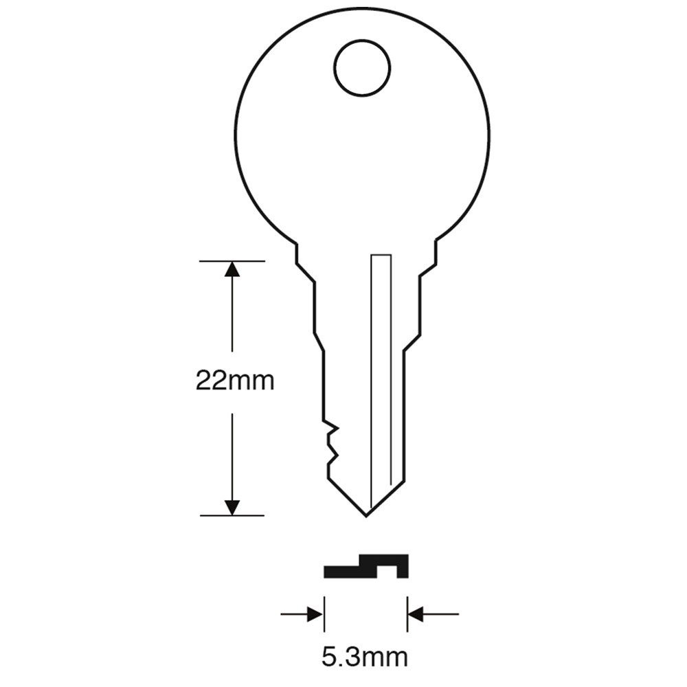 ASEC TS7536 Mila Window Key