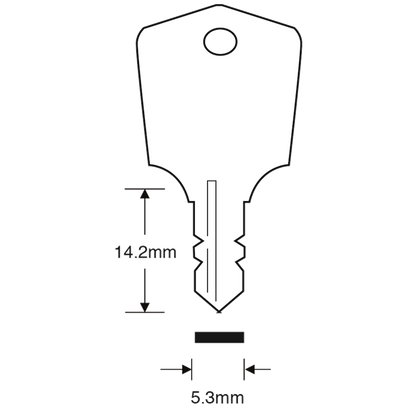 ASEC TS7539 Premier Window Key