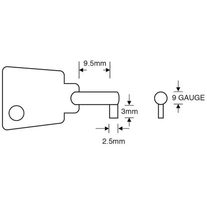 ASEC TS7542 Fab N Fix Window Key
